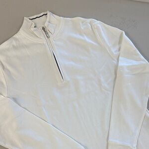 Women’s White Quarter-Zip Sweater - Classic Minimal